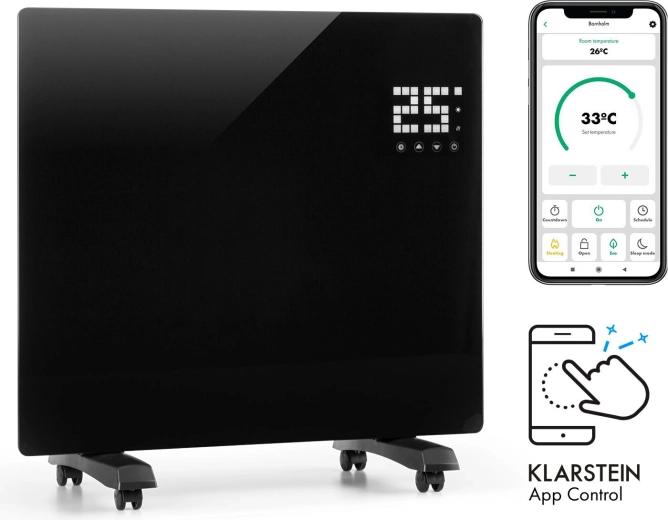 Klarstein Bornholm Single Smart Konvektor 1000 W, schwarz