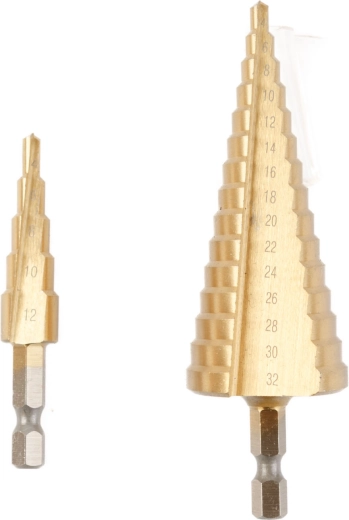 Ensemble de forets étagés pour métal 4–32 mm, 2 pièces