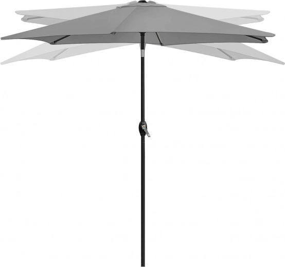 Foldable Garden Balcony Umbrella 210 cm Gray