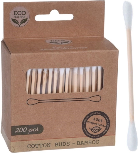 Cotons-tiges cosmétiques en bambou biodégradables 200 pcs