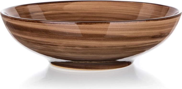 Deep Ceramic Plate Palas 18 cm Brown