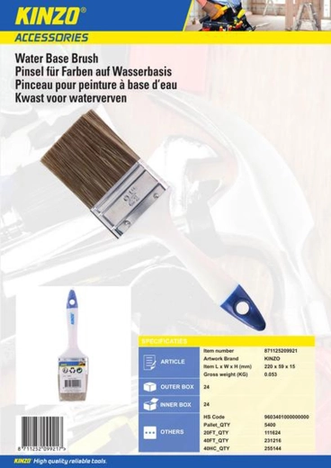 Flat Brush Kinzo 60 mm