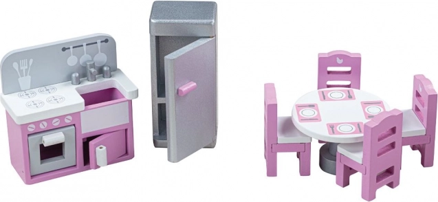 Tidlo Houten keukenmeubelset voor poppenhuis