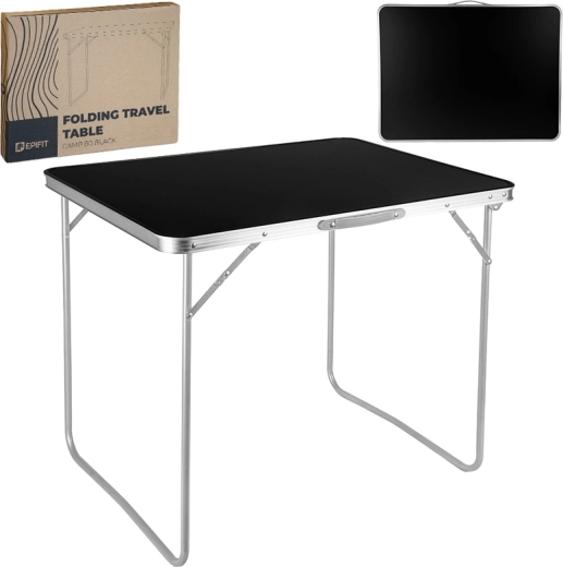 Table de camping pliante Camp 80 noire