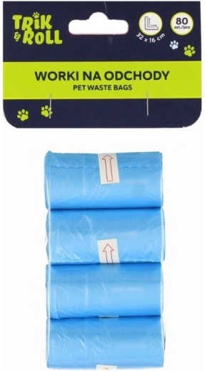 Dog poop bags (80 pcs, 4 rolls)