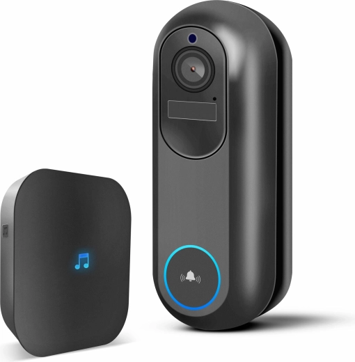 Slimme Wi-Fi-video-deurbel met batterij en binnenbel
