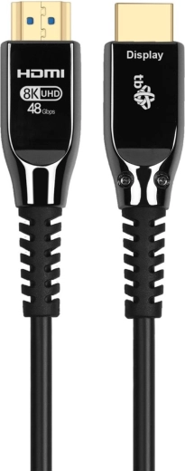 Câble HDMI 2.1 optique 15 m 8K avec connecteurs dorés