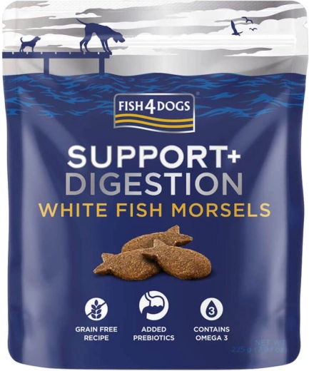 Fish4Dogs dog treats Support+ digestion support with white fish and prebiotics 225 g