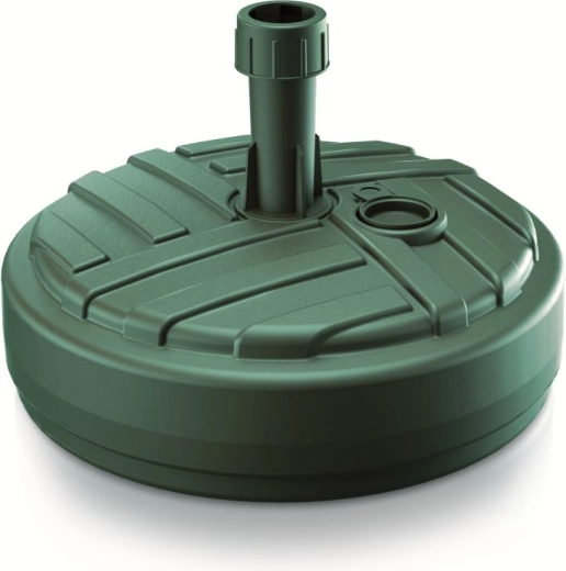 Parasolvoet 39 cm – groene kunststof standaard met vulmogelijkheid