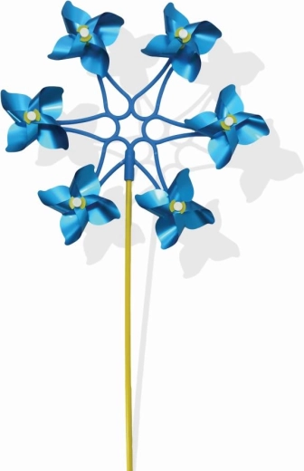 Pexi metallic pinwheel with 6 spinners 50 × 25 cm - 1 piece