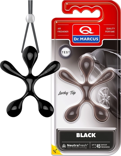 Dr. Marcus Lucky Top Black luchtverfrisser voor in de auto