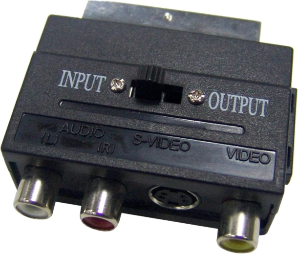 Sencor bidirectionele adapter van SCART naar 3× RCA en S-Video