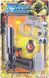 Police set with walkie-talkie for kids