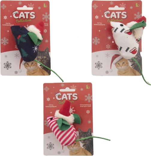 Weihnachtsspielzeug für Katzen – Maus (3 Varianten)