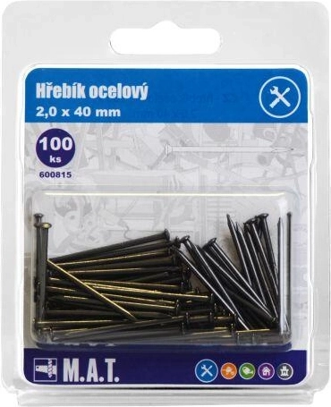 Stalen spijkers 40 × 2,0 mm (100 stuks)