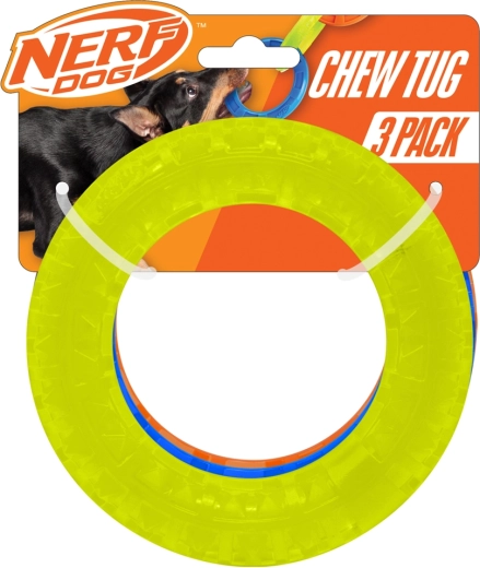 Nerf Dog Set transparenter Apportier-Ringe mit Spikes 12,5 cm (3 Stk.)