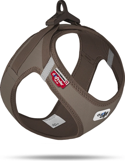 Curli corduroy dog harness with buckle Brown 2XS (2–4 kg)