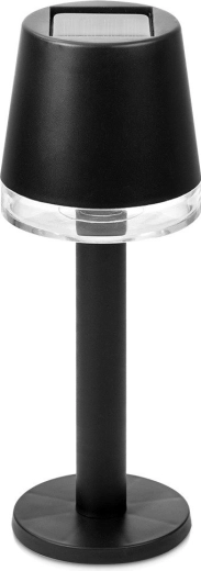Zwarte solar LED-tafellamp 21,5 cm