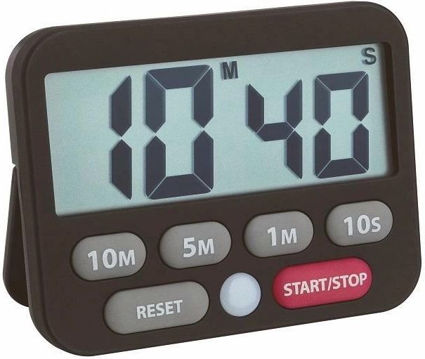 TFA Digitaler Timer und Stoppuhr, schwarz