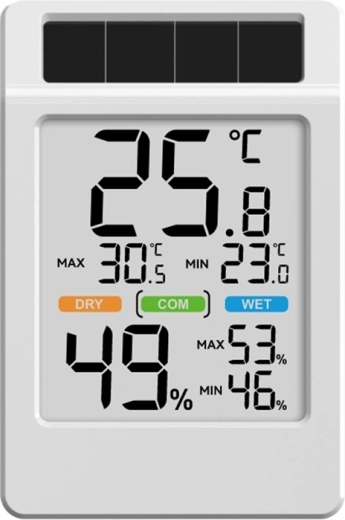 Rainpoint BALDRTHERM Solar-Thermo-Hygrometer mit großem Display