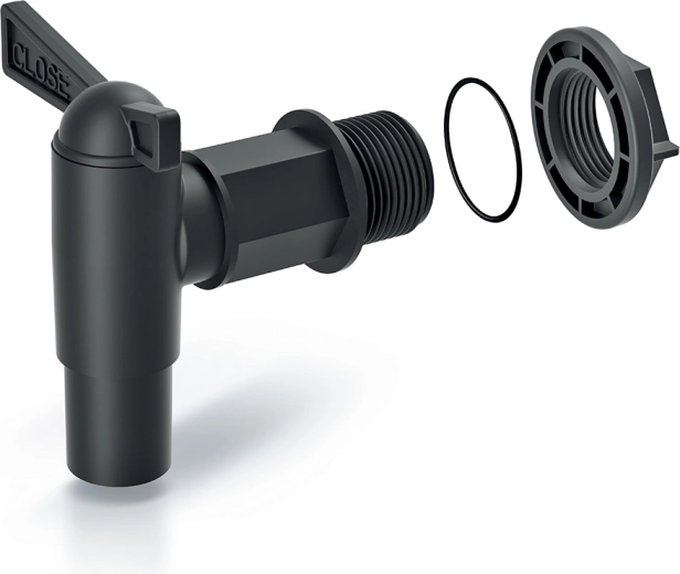 Wasserhahn für Regentonnen Cantap 2, schwarz