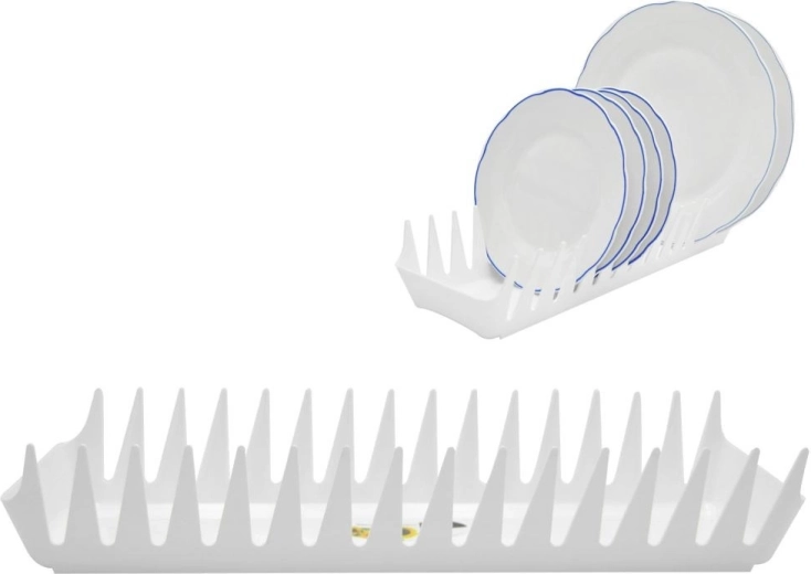 Plastic plate rack 39 cm white