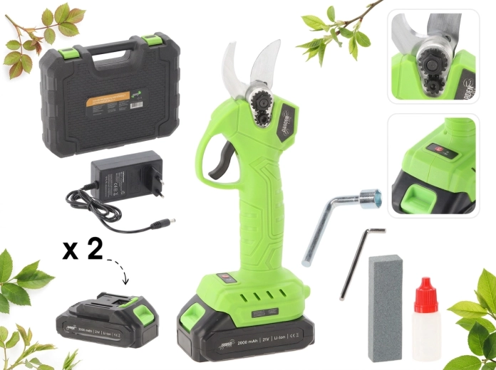 Cordless Garden Pruner 30 mm, 600 W, 21 V