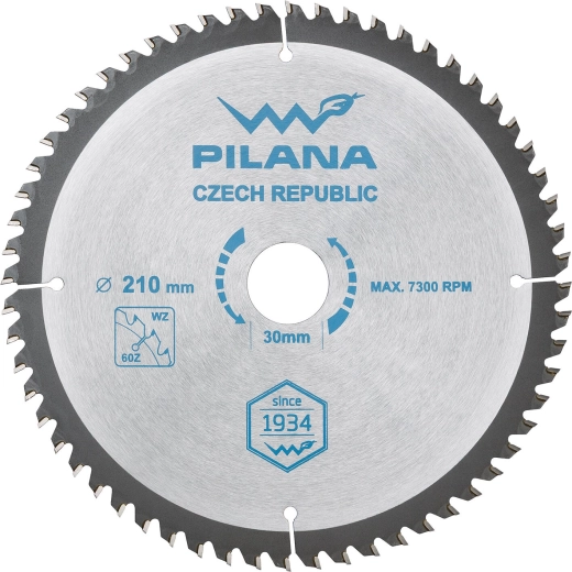 Zaagblad PILANA 210 mm, 60 tanden, WZ voor hout