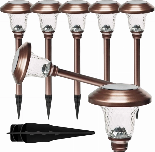 Solar tuin steeklampen 42 cm, set van 6 stuks