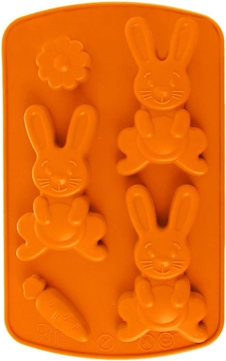 Moule en silicone pour biscuits et pralines lapin marron SILLINIE