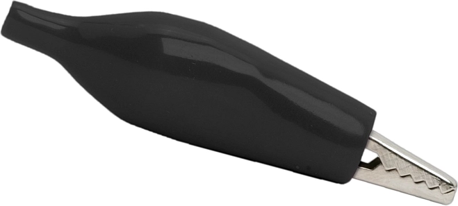 Grande pince crocodile avec isolation en PVC noire
