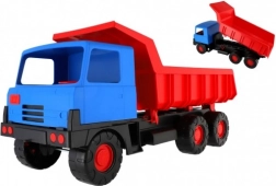 Plastic dump truck with tipping bed 75 cm – Red