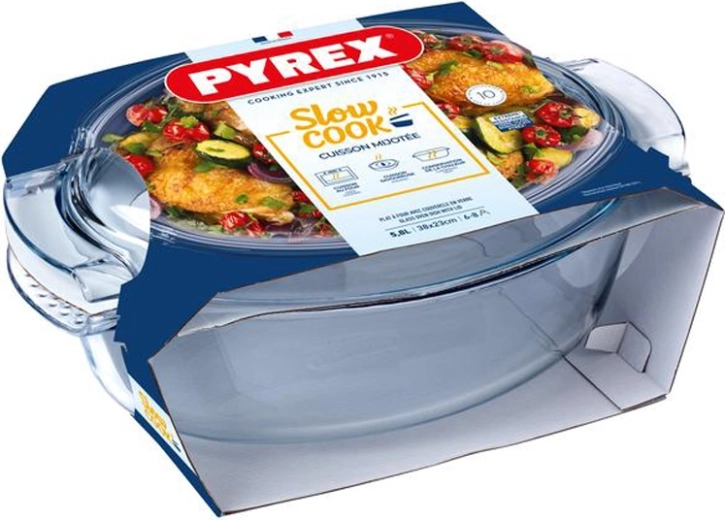 Ovale ovenschaal met deksel PYREX 5,8 l – glas