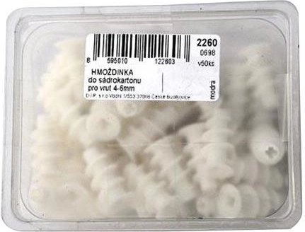 Kunststof gipsplaatplug, 50 stuks