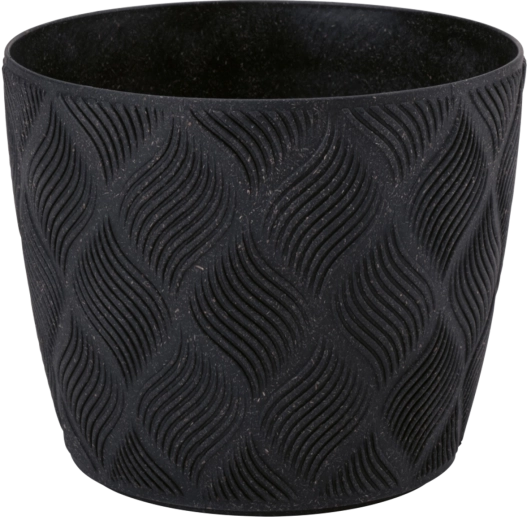 Flow Petit Eco Wood Planter 27 cm – deep black