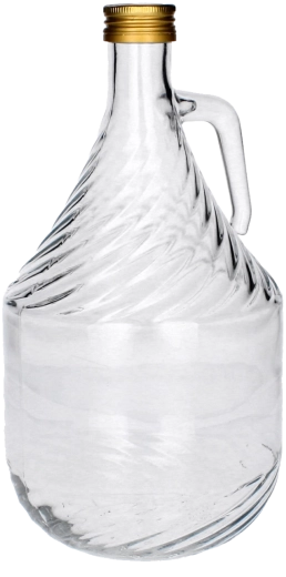 Glazen demijohn 2 l met metalen schroefdop