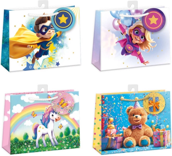 Argus paper gift bag 30 × 23 × 11.5 cm, assorted designs - 1 piece