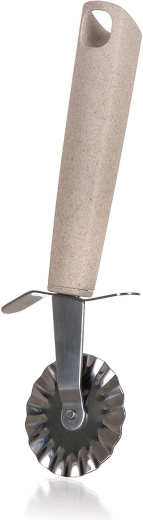 Recht deegwieltje NATURAL van roestvrij staal met PH-handgreep 21 × 5,5 cm