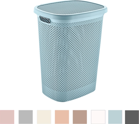 Diamond Laundry Basket with Lid 60 L