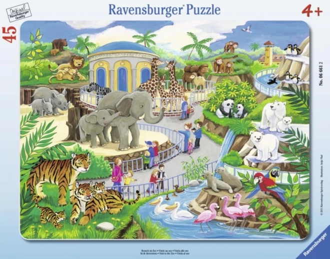 Ravensburger puzzel Bezoek aan de dierentuin 45 stukken