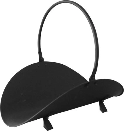 Draagbaar haardhoutrek, zwart metaal