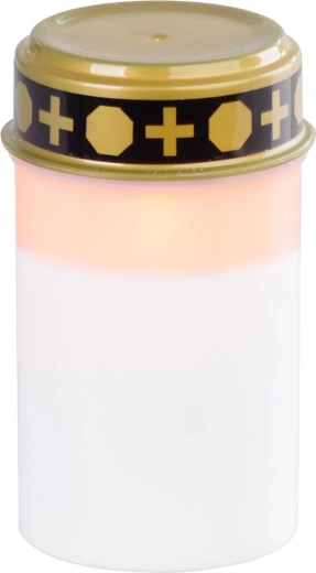 Bougie LED de cimetière MagicHome, 12 cm, blanche