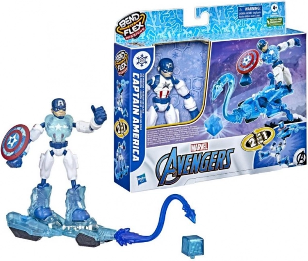 Avengers Bend and Flex action figures with transformable vehicle 15 cm