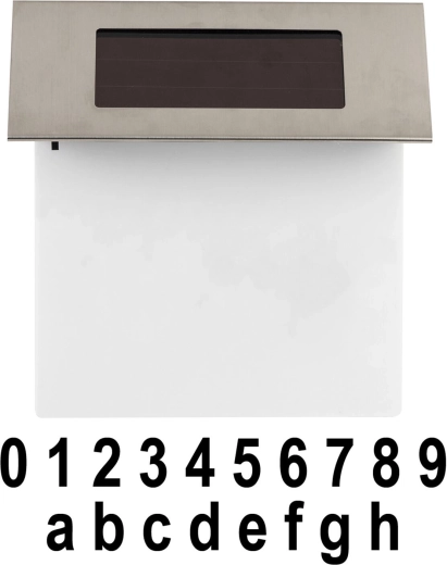 Zonne-LED huisnummerverlichting van roestvrij staal