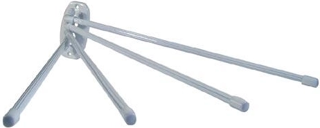 Vierarmige metalen handdoekhouder wit