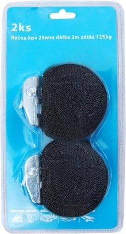 Spanband 25 mm, 3 m, draagvermogen 125 kg (2 stuks)