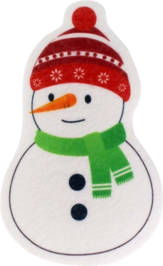 Éponge à vaisselle Bonhomme de neige 8 × 12,9 × 3 cm