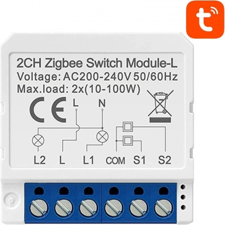 Smart ZigBee Switch Module Avatto LZWSM16-W2 No Neutral TUYA
