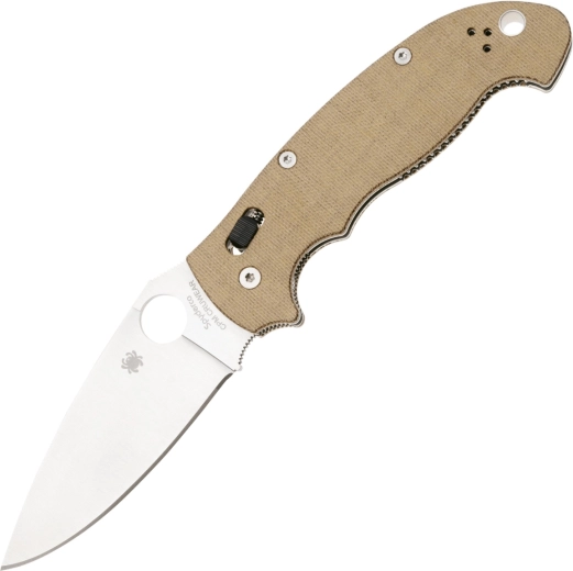 Folding Knife Spyderco Manix 2 XL Brown, CPM Cru-Wear, Micarta, satin 9.8 cm