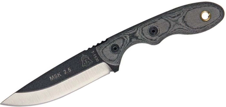 Tops Knives Mini scandi couteau de cou avec manche en micarta noir